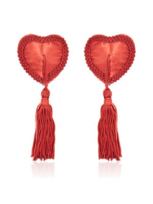 Heart Nipples Tassels RED