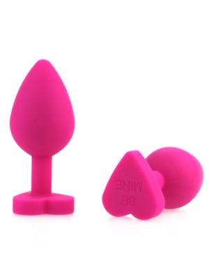 Heart Silicone Anal Plug Pink