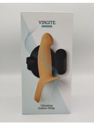 Virgite Vibrating Hollow Strap-On Harness - Skin