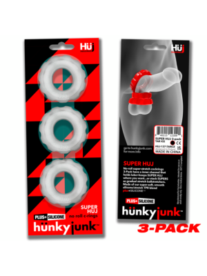 Super Huj C-Ring 3-pack Clear Ice