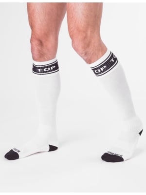 IDENTITY FOOTBALL SOCKS TOP - WHITE - L/XL