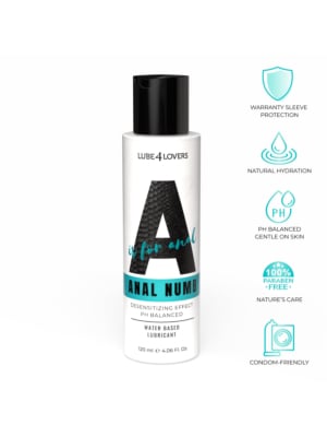 Lubrificant Water Based Anal Numb 120 ml