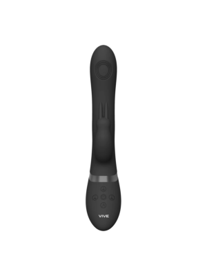 Rini - Pulse Wave & Vibrating Double Penetration Rabbit - Black * bulk