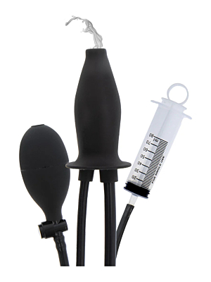 Hidden Desire Extreme Inflatable Lubricating Plug - Black