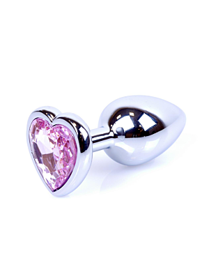 Jewellery Silver Butt Plug Heart - Rose S