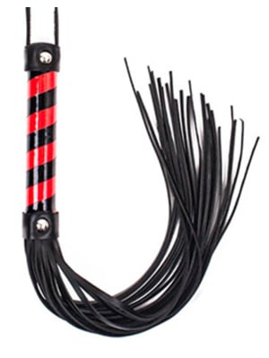 Whip black_red leather with blindfold