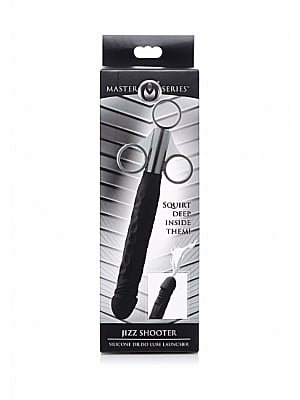 Jizz Shooter Silicone Dildo Lube Launcher - Black
