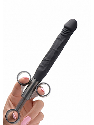 Jizz Shooter Silicone Dildo Lube Launcher - Black