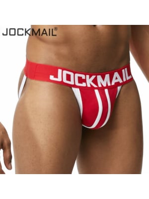 Men's JOCKMAIL - JM217 - Jockstrap - Red-XL