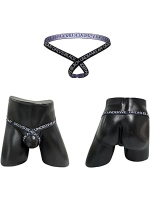 Nylon T-back Mens Fashion Underwear Black