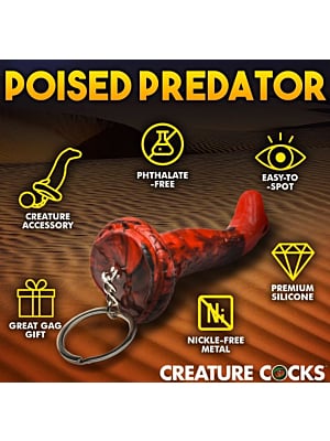 King Cobra Silicone Keychain