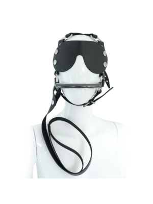 Kiotos Leather Head Harness with Eye Patch and Leash