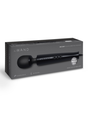 Le Wand Die Cast Plug-In Vibrating Massager - Black