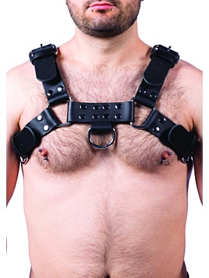 Leather Harness Buckle Black