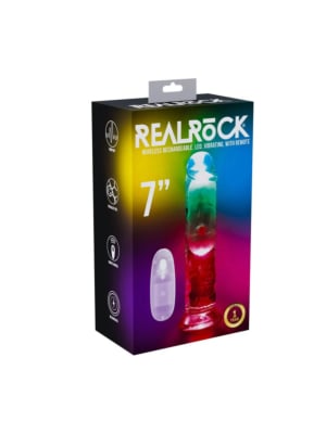 LED Vibrating Straight Cock - 18 cm - Transparent