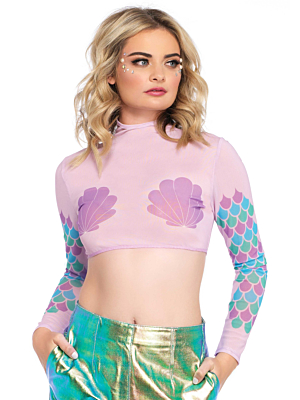 Leg Avenue Mermaid mesh crop top