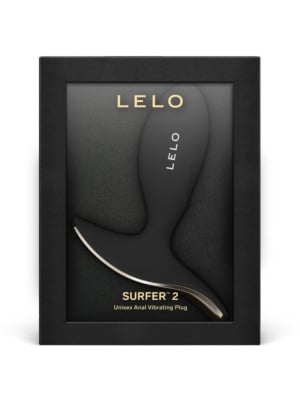Lelo - Surfer 2 Unisex Anal Vibrating Plug Black  LELO App