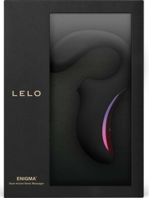 Lelo Enigma Dual Stimulation Sonic Massager Deep Black