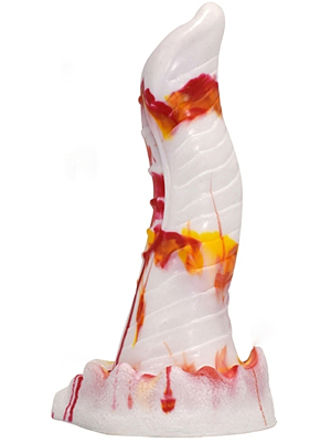 Μεγάλο Ομοίωμα Πέους Lizard Monster Dildo 20 cm - White/Orange