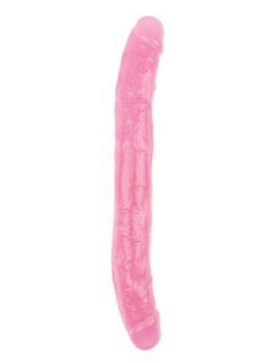 Διπλό Ομοίωμα Πέους Hi-Rubber Love Me Double Dildo (Ροζ) - Chisa