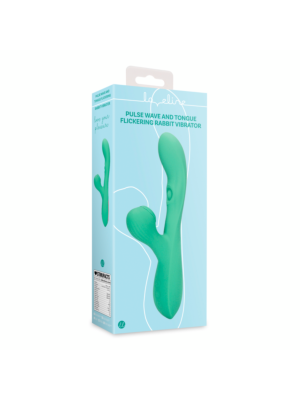 Pulse Wave and Tongue Flickering Rabbit Vibrator - Blue Grass Bulk