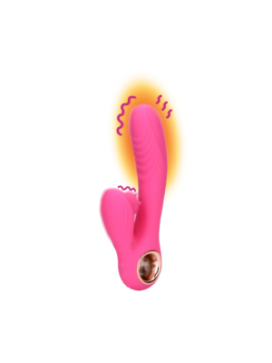 Tongue Flickering and Heating Rabbit Vibrator - Exuberant Pink *bulk