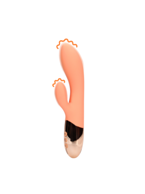 Ultra Soft Silicone Rabbit Vibrator - Ceramic Peach
