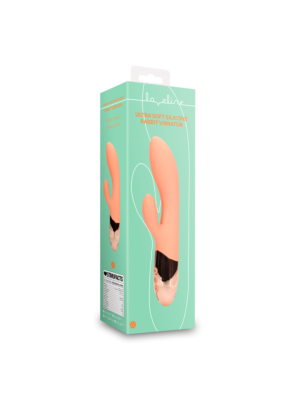 Ultra Soft Silicone Rabbit Vibrator - Ceramic Peach