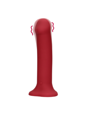 Non-Phallic Vibrating Dildo - Large - Red