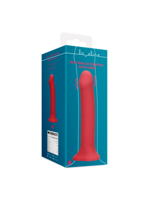 Non-Phallic Vibrating Dildo - Large - Red
