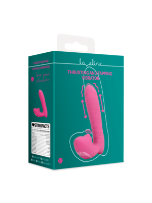 Thrusting and Tapping Vibrator - Powerful Pink