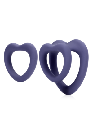 Heart Cockring Set - Violet Storm