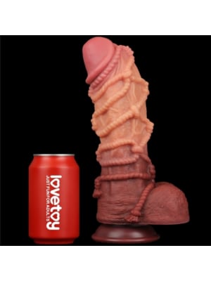 LoveToy Dual layered Platinum Silicone Cock with Rope