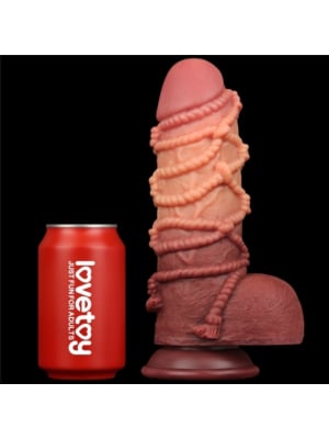 LoveToy Dual layered Platinum Silicone Cock with Rope Skin