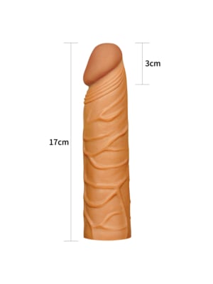 Ρεαλιστική Προέκταση Πέους Pleasure X-Tender Penis Sleeve 17 cm - Lovetoy
