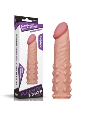 Ρεαλιστική Προέκταση Πέους Lovetoy Pleasure X-Tender Extra Girth Penis Sleeve