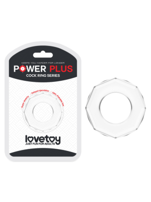 Δαχτυλίδι Πέους Power Plus Octagon Cock Ring (Διάφανο) - Lovetoy