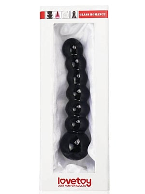 Glass Romance black anal balls