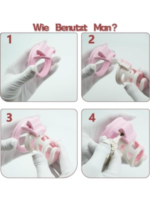 Male Cock Chastity Cage Pink