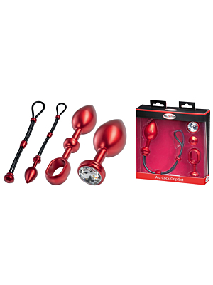 MALESATION Alu-Cock-Grip Set groß, rot Large