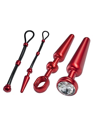 MALESATION Alu-Cock-Grip Set mittel rot