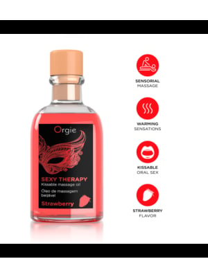 Orgie Sexy Therapy Lips Massage Set Strawberry 100ml