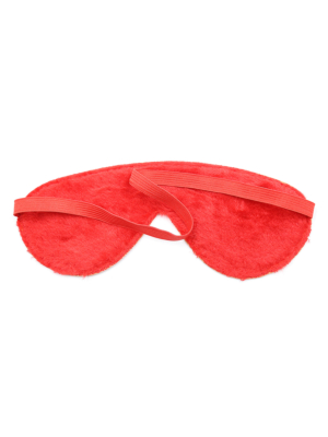 Vegan Leather Blindfold Mask Red