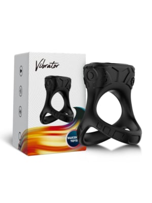 Mechay Black 9 vibration functions Cock Ring