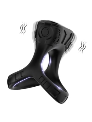 Mechay Black 9 vibration functions Cock Ring