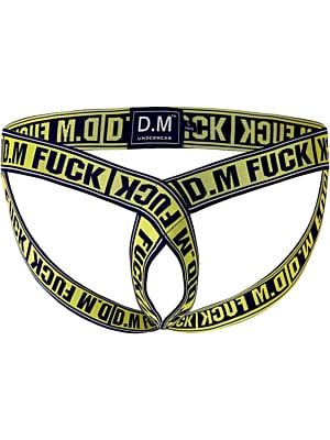 Men's Jockstrap Underwear Breathable Thong Hollow Out  G-String O-Ring Gay Low Waist -L