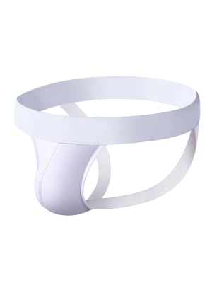 Mens Jockstrap Cotton Underwear White-M