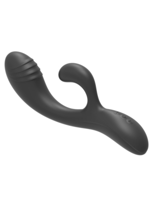 Midnight Black Heating Silicone Bunny Vibrator