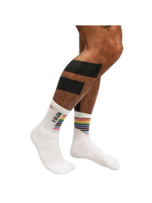 Mister B Pride Crew Socks - White 42-46