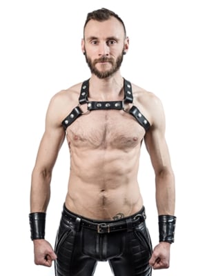 Mister B Leather X-Back Harness Black
